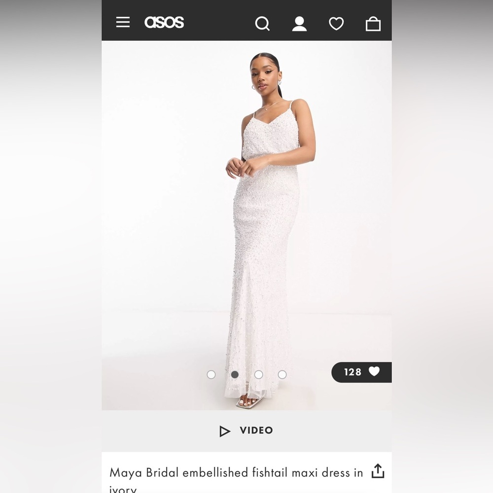NWT ASOS Bridal White Maxi Dress